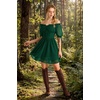 image:imageScarlet Darkness Women Renaissance Dress Mini Short Sleeve Fairy CostumeDark Green