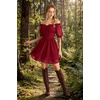 image:imageScarlet Darkness Women Renaissance Dress Mini Short Sleeve Fairy CostumeDark Red