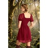 image:imageScarlet Darkness Women Renaissance Dress Mini Short Sleeve Fairy CostumeDark Red