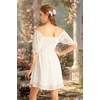 image:imageScarlet Darkness Women Renaissance Dress Mini Short Sleeve Fairy CostumeIvory White