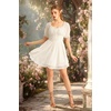 image:imageScarlet Darkness Women Renaissance Dress Mini Short Sleeve Fairy CostumeIvory White