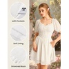 image:imageScarlet Darkness Women Renaissance Dress Mini Short Sleeve Fairy CostumeIvory White