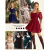 image:imageScarlet Darkness Women Renaissance Dress Mini Short Sleeve Fairy CostumeNavy