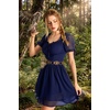 image:imageScarlet Darkness Women Renaissance Dress Mini Short Sleeve Fairy CostumeNavy