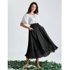 image:imageScarlet Darkness Women Renaissance Long Skirt A Line Layered Maxi SkirtsBlack