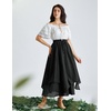 image:imageScarlet Darkness Women Renaissance Long Skirt A Line Layered Maxi SkirtsBlack