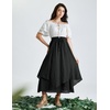 image:imageScarlet Darkness Women Renaissance Long Skirt A Line Layered Maxi SkirtsBlack