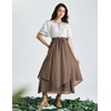 image:imageScarlet Darkness Women Renaissance Long Skirt A Line Layered Maxi SkirtsLight Brown
