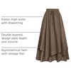 image:imageScarlet Darkness Women Renaissance Long Skirt A Line Layered Maxi SkirtsLight Brown