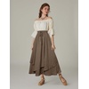 image:imageScarlet Darkness Women Renaissance Long Skirt A Line Layered Maxi SkirtsLight Brown