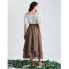 image:imageScarlet Darkness Women Renaissance Long Skirt A Line Layered Maxi SkirtsLight Brown