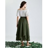 image:imageScarlet Darkness Women Renaissance Long Skirt A Line Layered Maxi SkirtsOlive Green