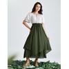 image:imageScarlet Darkness Women Renaissance Long Skirt A Line Layered Maxi SkirtsOlive Green