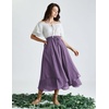 image:imageScarlet Darkness Women Renaissance Long Skirt A Line Layered Maxi SkirtsPurple