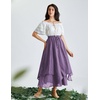 image:imageScarlet Darkness Women Renaissance Long Skirt A Line Layered Maxi SkirtsPurple