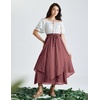 image:imageScarlet Darkness Women Renaissance Long Skirt A Line Layered Maxi SkirtsWithered Rose