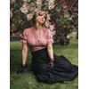 image:imageScarlet Darkness Women Renaissance Maxi Skirt Victorian Flowy Long SkirtsBlack