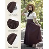 image:imageScarlet Darkness Women Renaissance Maxi Skirt Victorian Flowy Long SkirtsDark Brown