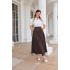 image:imageScarlet Darkness Women Renaissance Maxi Skirt Victorian Flowy Long SkirtsDark Brown