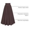 image:imageScarlet Darkness Women Renaissance Maxi Skirt Victorian Flowy Long SkirtsDark Brown