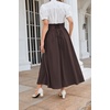 image:imageScarlet Darkness Women Renaissance Maxi Skirt Victorian Flowy Long SkirtsDark Brown