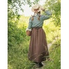 image:imageScarlet Darkness Women Renaissance Maxi Skirt Victorian Flowy Long SkirtsDeep Brown
