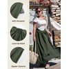 image:imageScarlet Darkness Women Renaissance Maxi Skirt Victorian Flowy Long SkirtsDeep Green