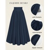 image:imageScarlet Darkness Women Renaissance Maxi Skirt Victorian Flowy Long SkirtsNavy Blue