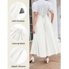 image:imageScarlet Darkness Women Renaissance Maxi Skirt Victorian Flowy Long SkirtsWhite
