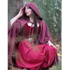 image:imageScarlet Darkness Women Renaissance Maxi Skirt Victorian Flowy Long SkirtsWine Red