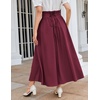 image:imageScarlet Darkness Women Renaissance Maxi Skirt Victorian Flowy Long SkirtsWine Red