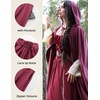 image:imageScarlet Darkness Women Renaissance Maxi Skirt Victorian Flowy Long SkirtsWine Red
