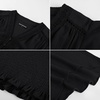image:imageScarlet Darkness Women Renaissance Peasant Shirt Bell Sleeve Pirate TopBlack