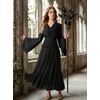 image:imageScarlet Darkness Women Renaissance Peasant Shirt Bell Sleeve Pirate TopBlack