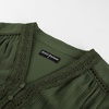 image:imageScarlet Darkness Women Renaissance Peasant Shirt Bell Sleeve Pirate TopDark Olive Green