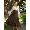 image:imageScarlet Darkness Women Renaissance Peasant Shirt Bell Sleeve Pirate TopIvory White