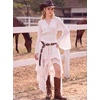 image:imageScarlet Darkness Women Renaissance Peasant Shirt Bell Sleeve Pirate TopIvory White