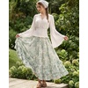 image:imageScarlet Darkness Women Renaissance Peasant Shirt Bell Sleeve Pirate TopIvory White
