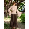 image:imageScarlet Darkness Women Renaissance Peasant Shirt Bell Sleeve Pirate TopOatmeal