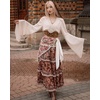 image:imageScarlet Darkness Women Renaissance Peasant Shirt Bell Sleeve Pirate TopOatmeal