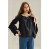 image:imageScarlet Darkness Women Renaissance Shirt Off Shoulder Bell Sleeve TopsBlack