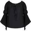 image:imageScarlet Darkness Women Renaissance Shirt Off Shoulder Bell Sleeve TopsBlack