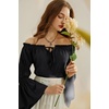 image:imageScarlet Darkness Women Renaissance Shirt Off Shoulder Bell Sleeve TopsBlack