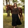 image:imageScarlet Darkness Women Renaissance Shirt Off Shoulder Bell Sleeve TopsBrown