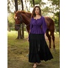 image:imageScarlet Darkness Women Renaissance Shirt Off Shoulder Bell Sleeve TopsDark Purple