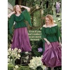 image:imageScarlet Darkness Women Renaissance Shirt Off Shoulder Bell Sleeve TopsGreen