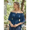 image:imageScarlet Darkness Women Renaissance Shirt Off Shoulder Bell Sleeve TopsNavy Blue