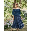 image:imageScarlet Darkness Women Renaissance Shirt Off Shoulder Bell Sleeve TopsNavy Blue