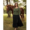 image:imageScarlet Darkness Women Renaissance Shirt Off Shoulder Bell Sleeve TopsOlive Green