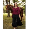 image:imageScarlet Darkness Women Renaissance Shirt Off Shoulder Bell Sleeve TopsWine